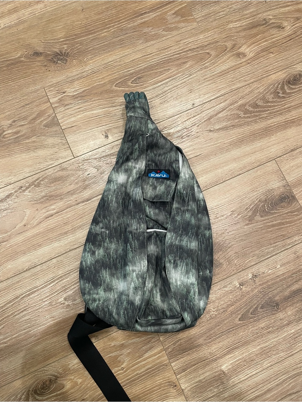 Kavu Tie-Dye Sling Bag in Gray and Green